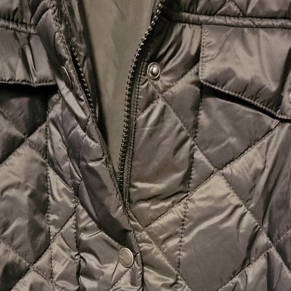 Natural Reflections Charcoal Quilted Puffer Coat - Picture 6 of 6